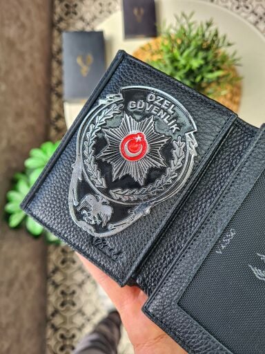 METAL ROZETLİ KURUM CÜZDANI