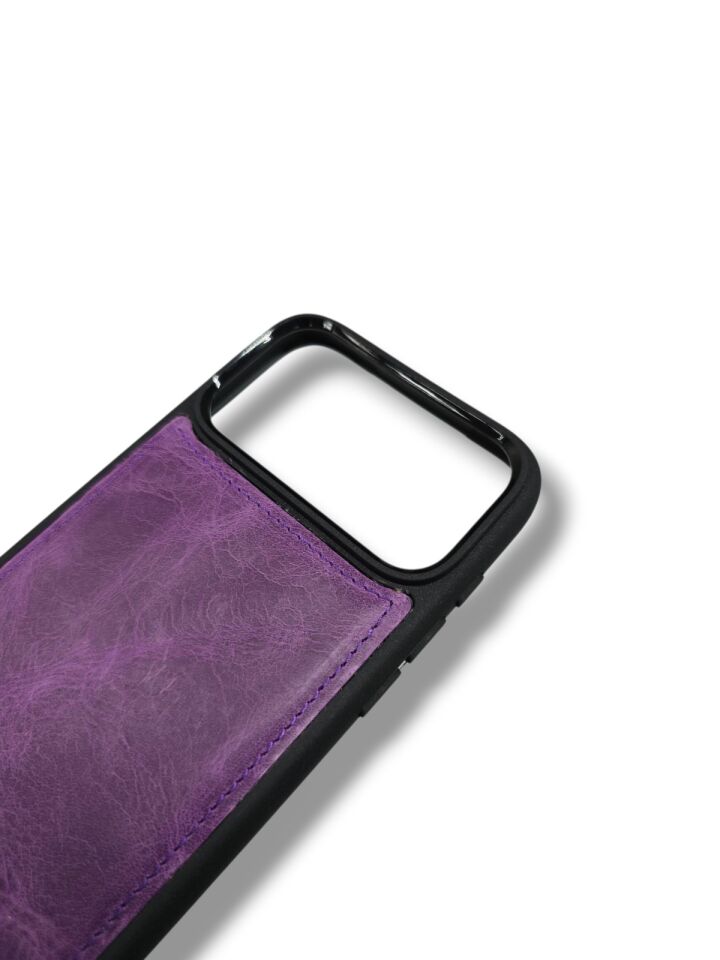 İphone 17 PRO Model Uyumlu MOR GÜL Hakiki Deri İsme Özel Ücretsiz Kişiselleştirme Seçeneği İle Kadın Erkek Kullanım premium  Tam Uyumlu Silikon Kılıf Ücretsiz Kargo Visso Leather Geçek Orjinal Dana Derisi