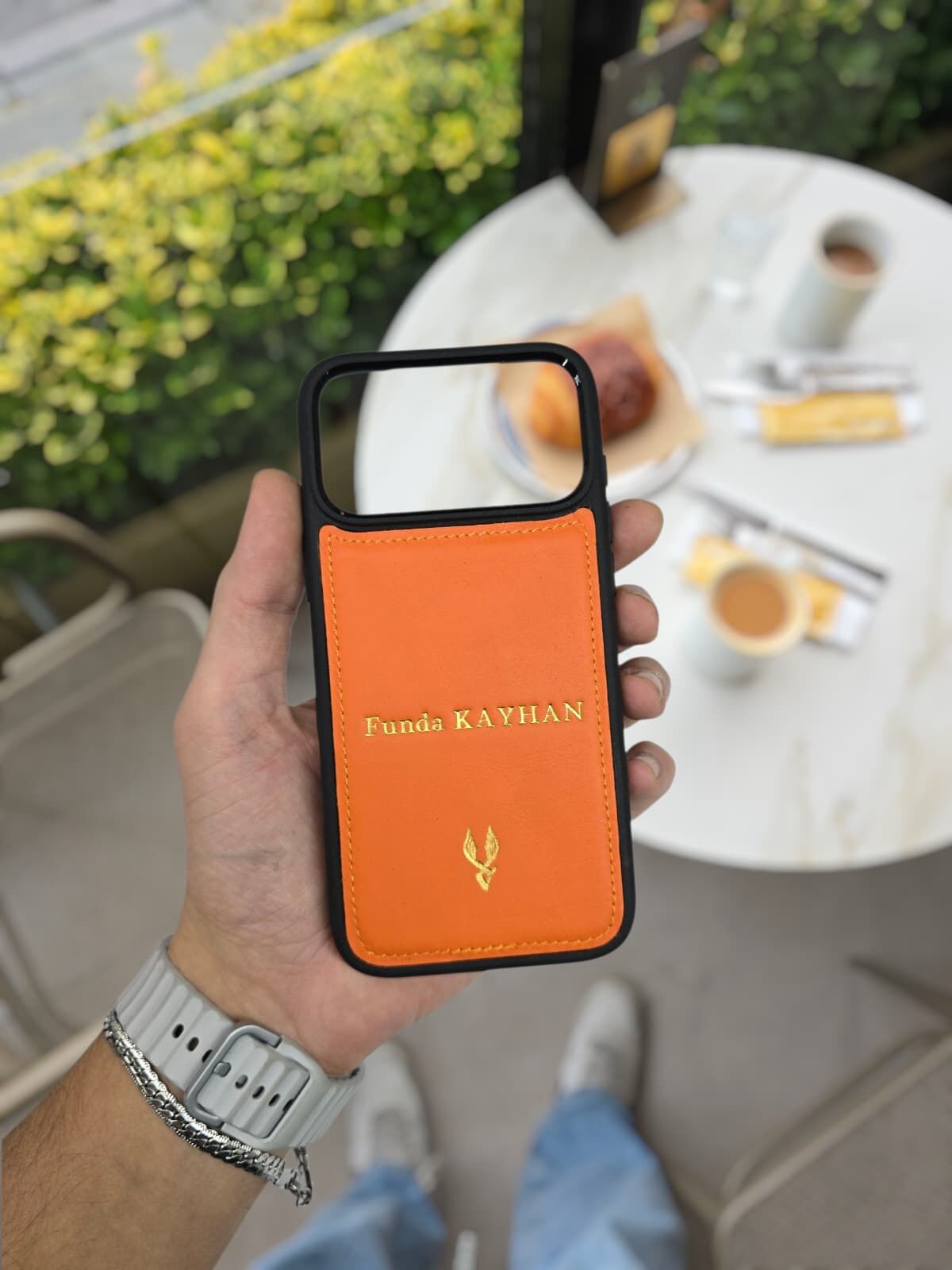 İphone 17 PRO Model Uyumlu TURUNCU NAPA Hakiki Deri İsme Özel Ücretsiz Kişiselleştirme Seçeneği İle Kadın Erkek Kullanım premium  Tam Uyumlu Silikon Kılıf Ücretsiz Kargo Visso Leather Geçek Orjinal Dana Derisi