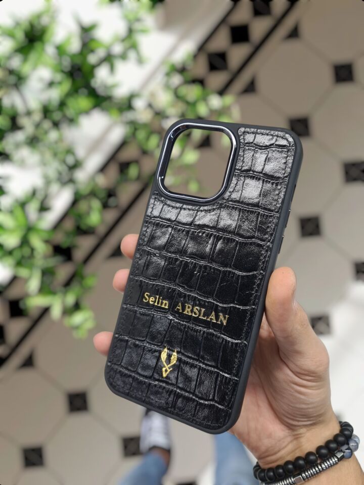 VİSSO 660 HAKİKİ DERİ ÇANTA İSME ÖZEL GÜÇLÜ MIKNATISLI KİLİT AKORDİYON YELPAZE KARTLIK CÜZDAN ERKEK KADIN MODELİ SİYAH Croco + Anahtarlık+ kılıf
