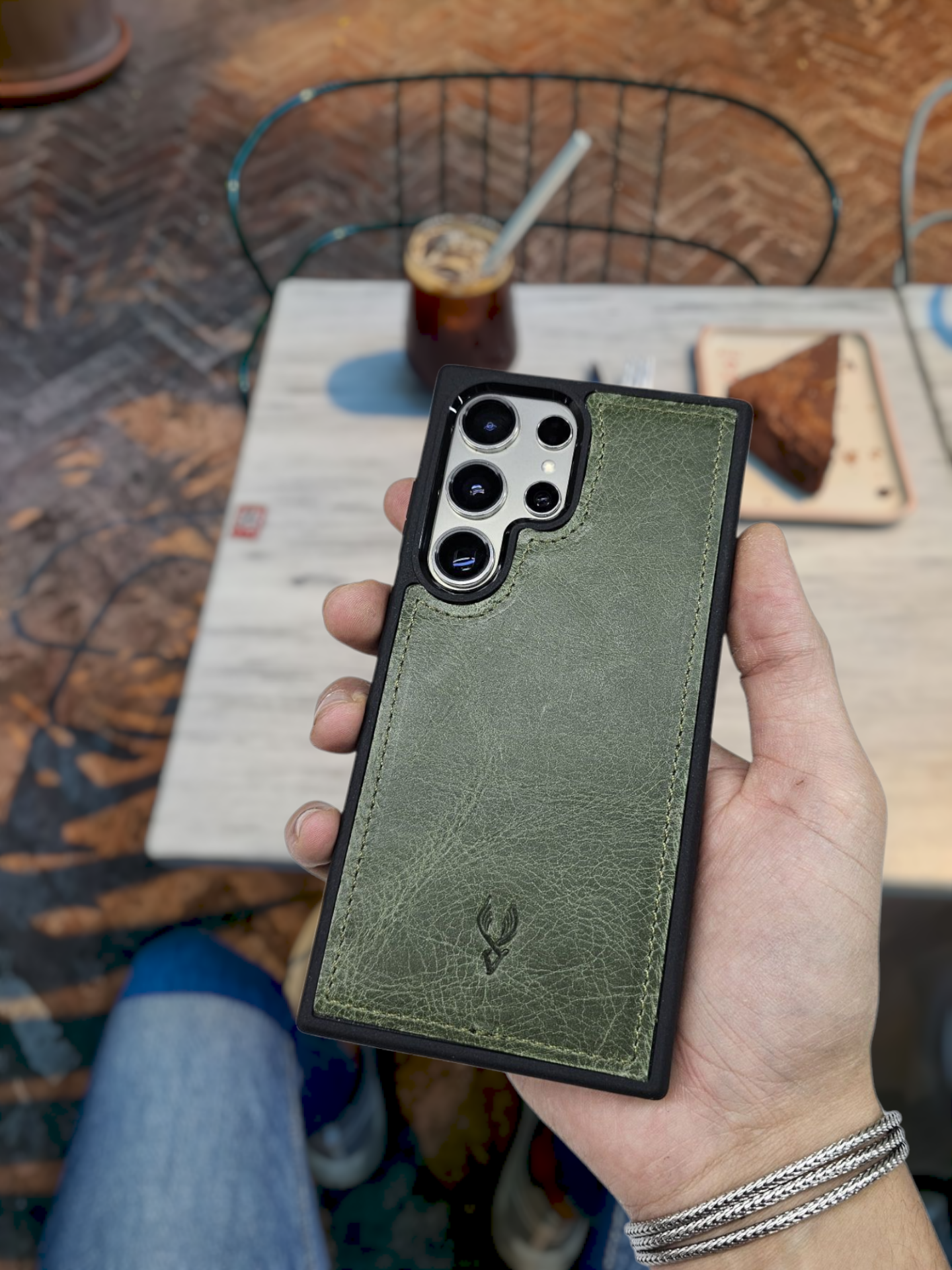 VİSSO Yeşil Granda Hakiki Deri SAMSUNG GALAXY S25 ULTRA İsim Baskılı Kişiye Özel Deri Telefon Kılıfı KARGO BEDAVA  Yeşil Granda