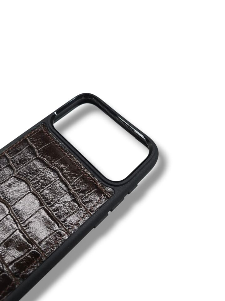 İphone 17 PRO MAX Model  Uyumlu KAHVE CROCO Hakiki Deri İsme Özel Ücretsiz Kişiselleştirme Seçeneği İle Kadın Erkek Kullanım premium  Tam Uyumlu Silikon Kılıf Ücretsiz Kargo Visso Leather Geçek Orjinal Dana Derisi