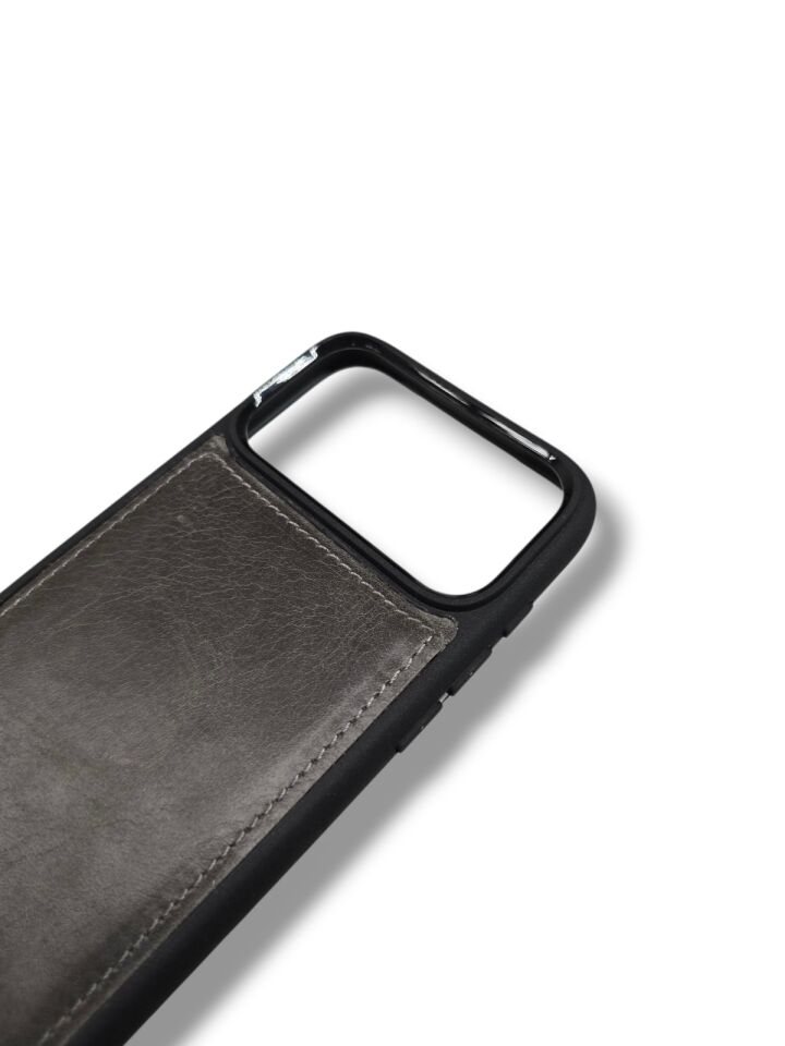 İphone 17 PRO MAX Model Uyumlu GRİ CRAYZ Hakiki Deri İsme Özel Ücretsiz Kişiselleştirme Seçeneği İle Kadın Erkek Kullanım premium  Tam Uyumlu Silikon Kılıf Ücretsiz Kargo Visso Leather Geçek Orjinal Dana Derisi