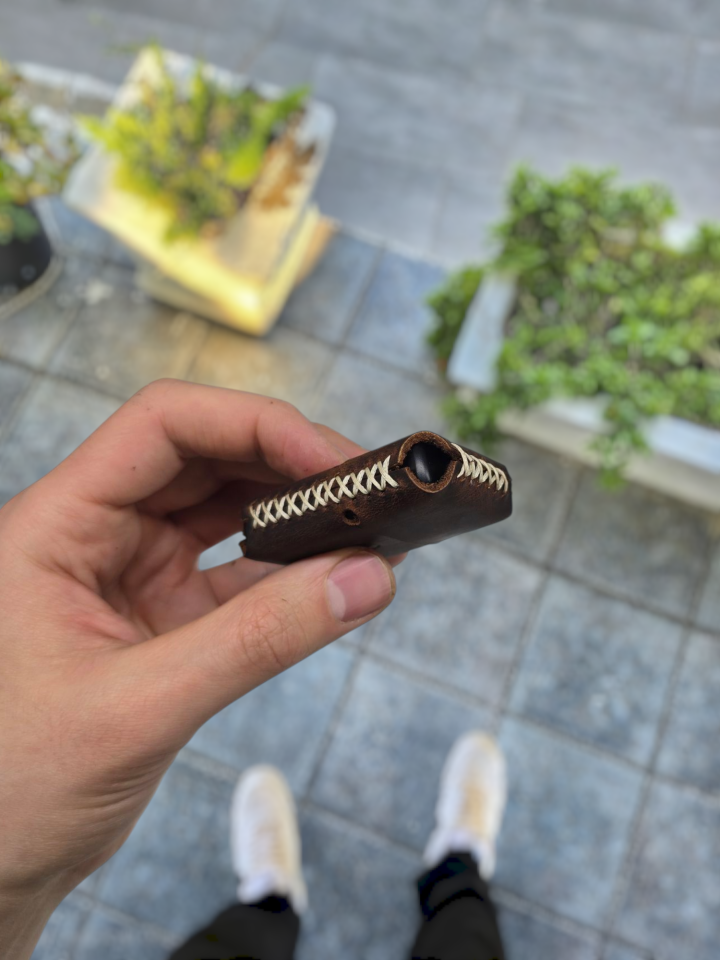 VİSSO Visso 1933 Hakiki Dana Derisi El Yapımı ZİPPO Tarzı Benzinli Çakmak Kılıfı ve Zippo Tarzı Çakmak KAHVE MATRİX   KAMPANYALI