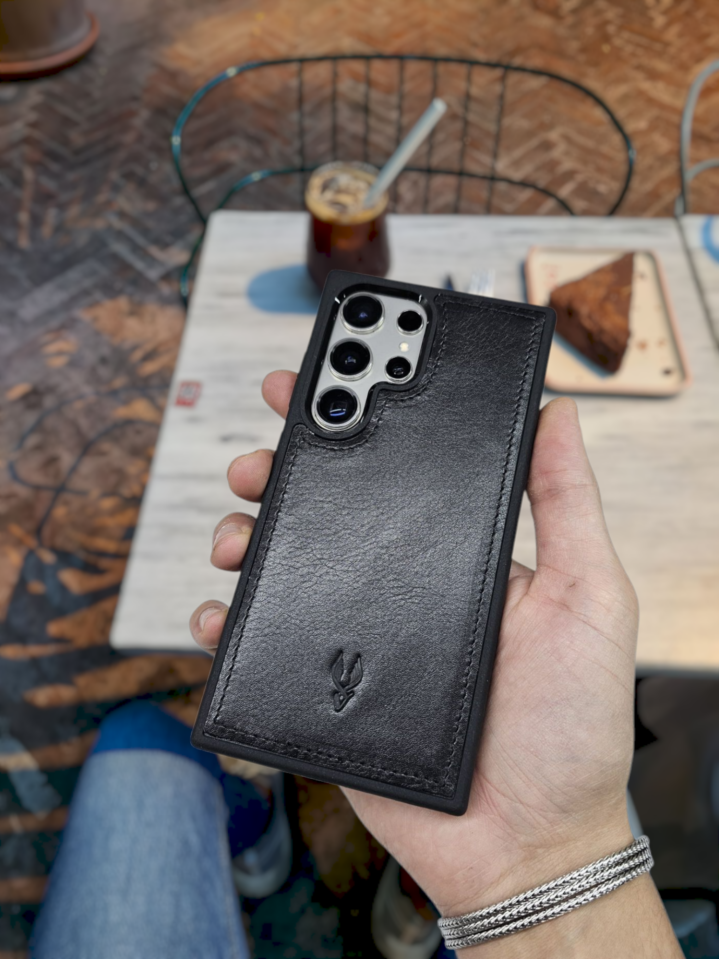 VİSSO Captain Black Hakiki Deri SAMSUNG GALAXY S25 ULTRA İsim Baskılı Kişiye Özel Deri Telefon Kılıfı KARGO BEDAVA  Captain Black