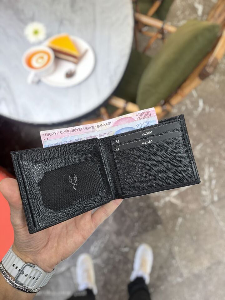 VİSSO 1272 HAKİKİ DERİ ÇANTA  İSME ÖZEL SİYAH RENK  HEDİYELİK CÜZDAN VE HALKALI HAKİKİ DERİ İSME ÖZEL ANAHTARLIK