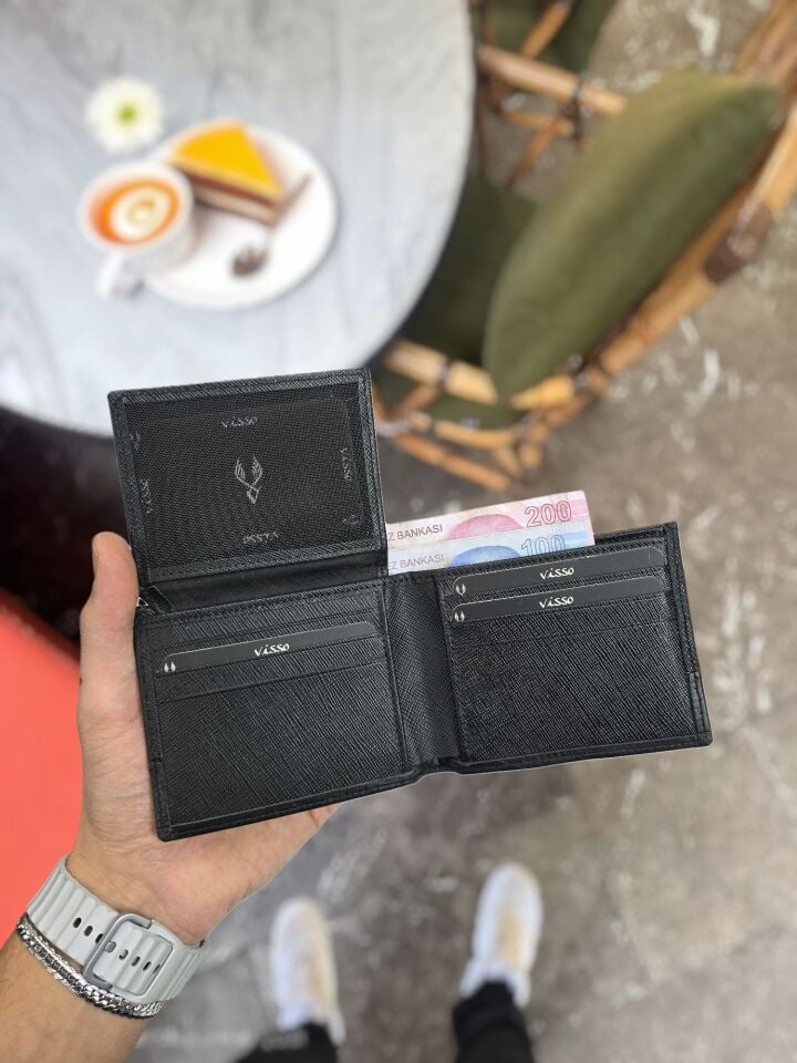 VİSSO 1272 HAKİKİ DERİ ÇANTA  İSME ÖZEL SİYAH RENK  HEDİYELİK CÜZDAN VE HALKALI HAKİKİ DERİ İSME ÖZEL ANAHTARLIK