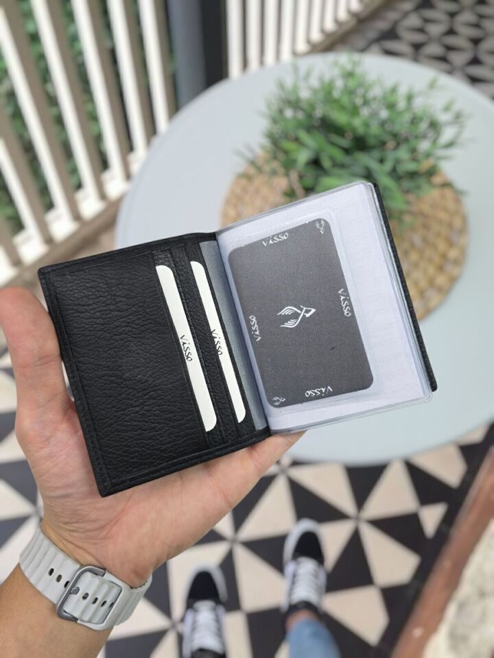 Aprilla MOTOSİKLET Hakiki Deri Ruhsat Kılıfı İsme Özel Çanta Erkek Kadın Unisex Modeli Visso Gerçek Dana Derisi SİYAH Renk