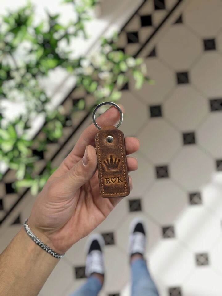 VİSSO 684 Hakiki Deri Kağıt Para Bölmeli Mekanizmalı Kartlık Cüzdan Kişiye Özel Çanta FINDIK MATRİX TAÇ LOGOLU Ve Anahtarlık