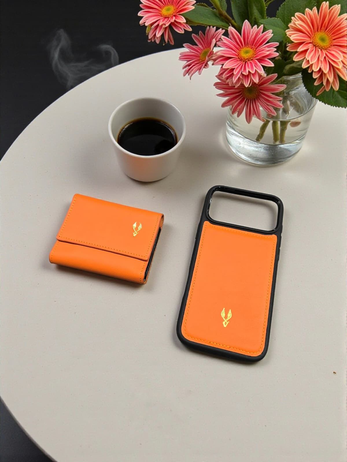 VİSSO 660 HAKİKİ DERİ ÇANTA  İSME ÖZEL GÜÇLÜ MIKNATISLI KİLİT AKORDİYON YELPAZE KARTLIK CÜZDAN ERKEK KADIN MODELİ Turuncu Napa Ve Telefon Kılıfı