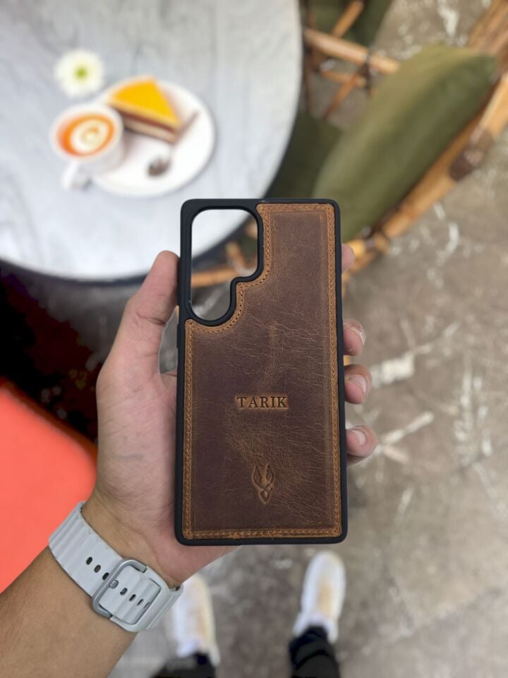 VİSSO Fındık Matrix  Hakiki Deri SAMSUNG GALAXY S24 ULTRA İsim Baskılı Kişiye Özel Deri Telefon Kılıfı KARGO BEDAVA  Fındık Matrix
