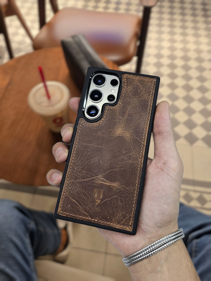 VİSSO Fındık Matrix  Hakiki Deri SAMSUNG GALAXY S24 ULTRA İsim Baskılı Kişiye Özel Deri Telefon Kılıfı KARGO BEDAVA  Fındık Matrix