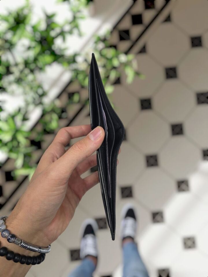 VİSSO 262 HAKİKİ DERİ ÇANTA  İSME ÖZEL ÇİFT KİMLİK BÖLMELİ SİYAH RENK DERİ ERKEK CÜZDAN Börü Türk 18. Logo