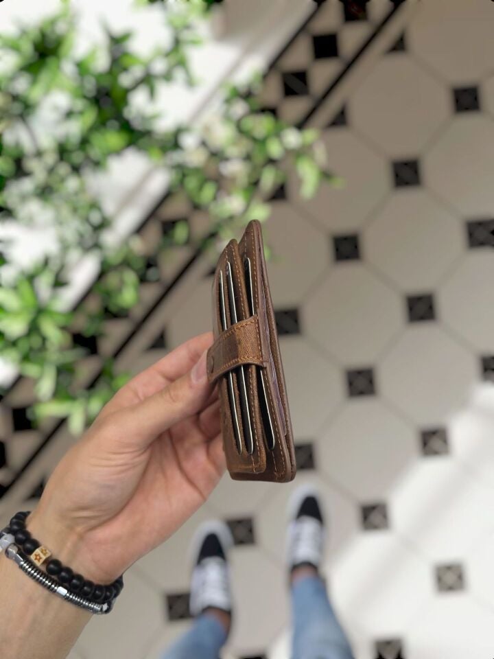 Sevgili VİSSO 653 Kartlık + Anahtarlık Hakiki Deri ÇANTA İSME ÖZEL Kağıt Para Bölmeli Kimlik Kart Gözlü FINDIK MATRİX- AÇIK KAHVERENK Deri ERKEK VE KADIN  Kredi Kartlık Cüzdan + Anahtarlık + Set kutu