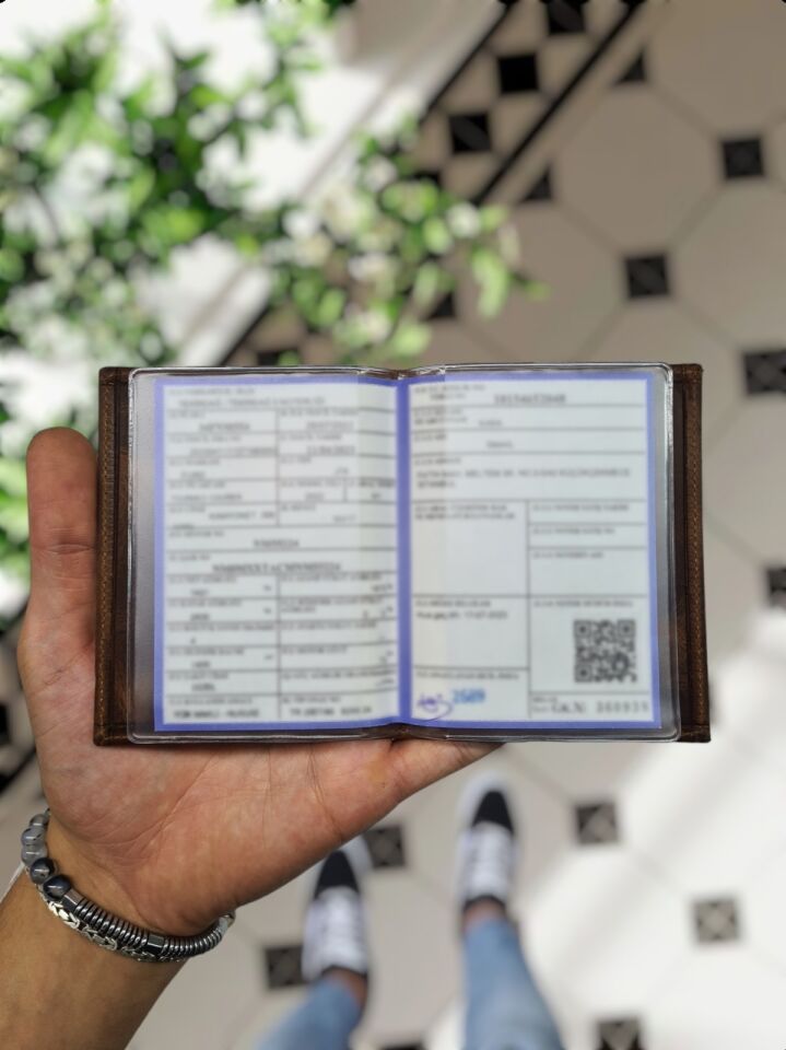 Fiat VİSSO 1904 Hakiki Deri Araç Ruhsat Kılıfı İsme Özel Çanta Erkek Kadın Modeli FİAT Fındık Matrix