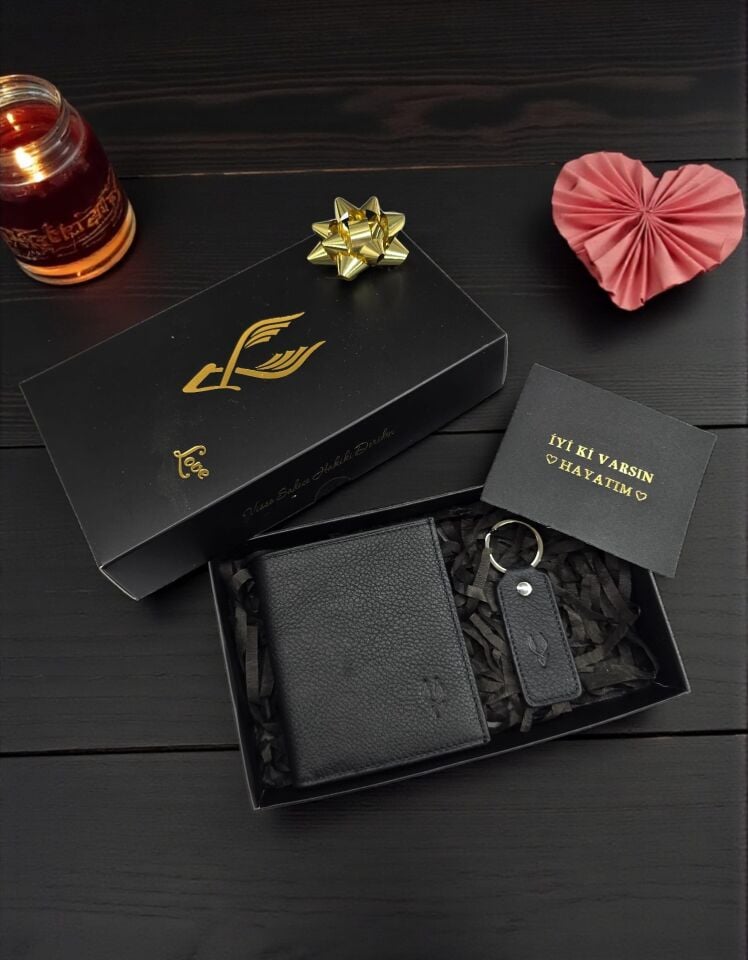 Sevgili VİSSO 111 CEPLİ SİYAH HAKİKİ DERİ ÇANTA İSME ÖZEL BOZUK PARA CEPLİ FERMUARLI ÇITÇITLI KADIN ERKEK CÜZDAN BAY + Anahtarlık