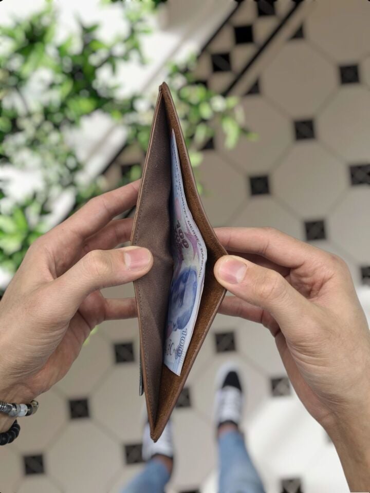 VİSSO 1236 Kıyı Emniyeti Rozetli HAKİKİ DERİ ÇANTA İSME ÖZEL ROZETLİ KAĞIT PARA VE KİMLİK BÖLMELİ ERKEK VE KADIN CÜZDAN Kahve Matrix