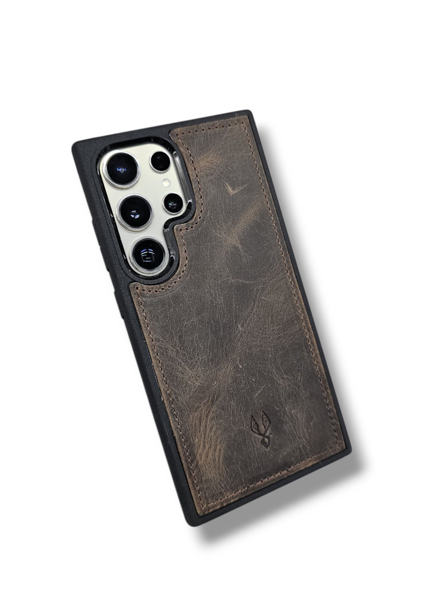 VİSSO Kahve Matrix  Hakiki Deri SAMSUNG GALAXY S23 ULTRA İsim Baskılı Kişiye Özel Deri Telefon Kılıfı KARGO BEDAVA  Kahve Matrix