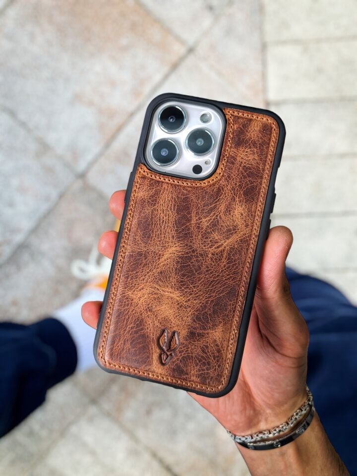 IPHONE FINDIK KAHVE TELEFON KILIFI VİSSO HAKİKİ ORJİNAL GERÇEK DANA DERİSİ Kişiye Özel İsim Baskılı Kadın Erkek Unisex Deri Koruyucu Telefon Kılıfı FINDIK MATRİX