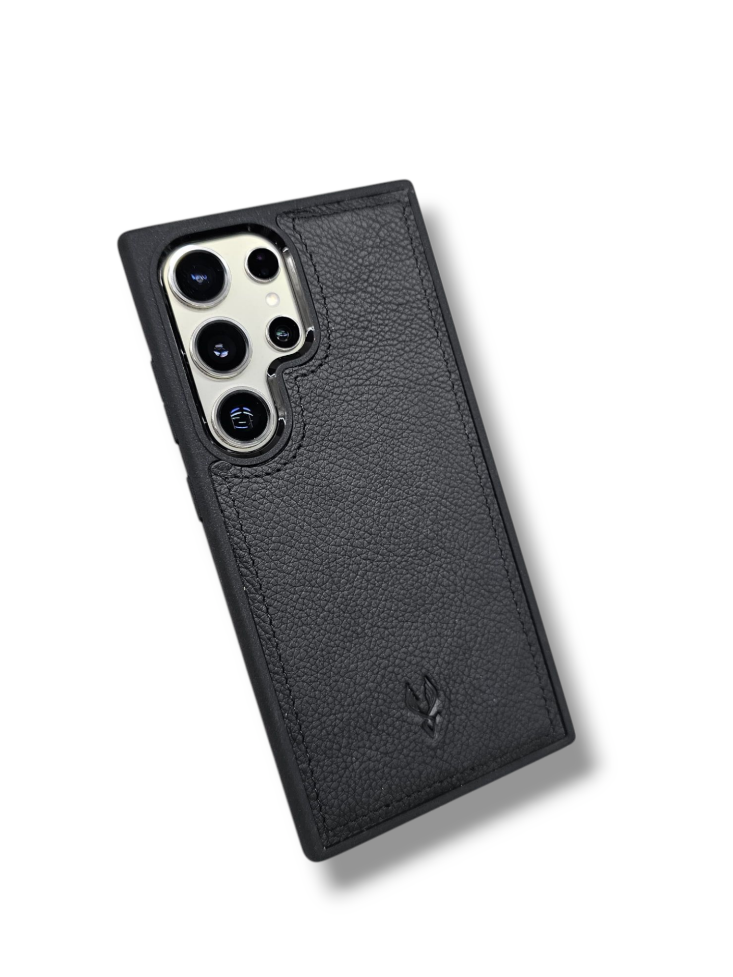 VİSSO Siyah Gutty Hakiki Deri SAMSUNG GALAXY S23 ULTRA İsim Baskılı Kişiye Özel Deri Telefon Kılıfı KARGO BEDAVA  Siyah Gutty
