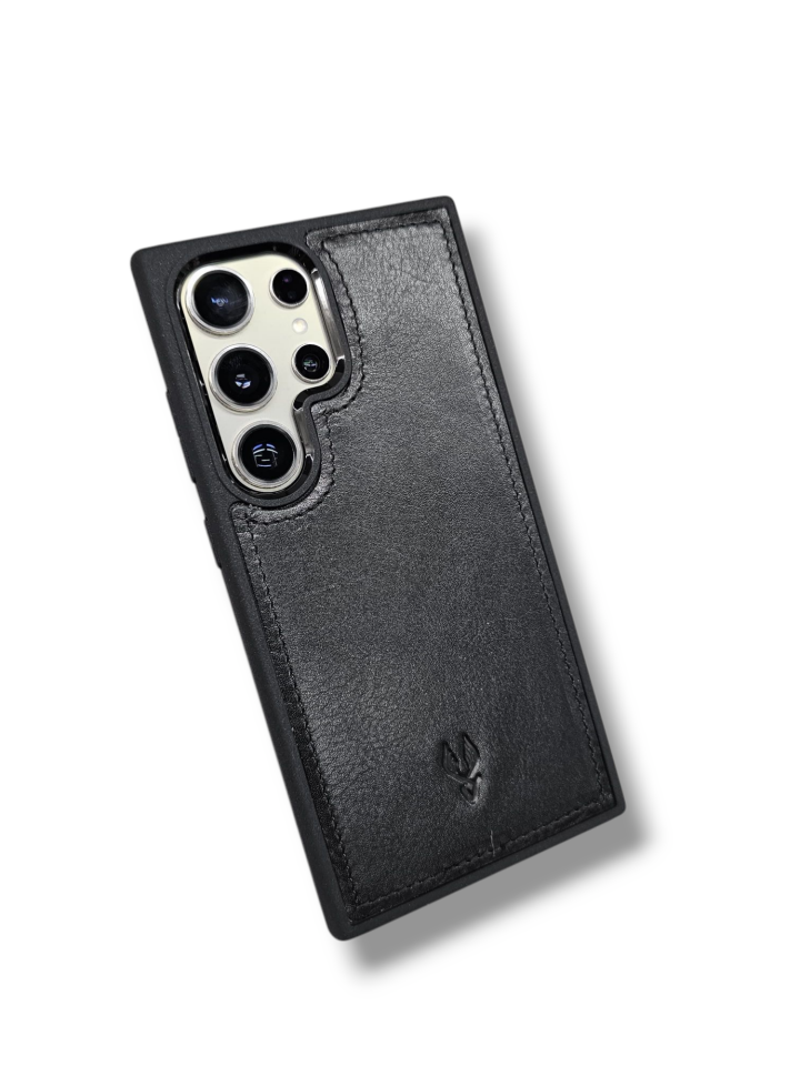 VİSSO Captain Black Hakiki Deri SAMSUNG GALAXY S23 ULTRA İsim Baskılı Kişiye Özel Deri Telefon Kılıfı KARGO BEDAVA  Captain Black