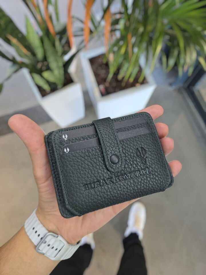 VİSSO 8600 YEŞİL GUTTY Hakiki Deri Çıtçıtlı Akordeon Kartlık Akordeon Kimlik Bölmeli Kişiye İsme Özel Bay Bayan Çanta TANITIM FİYATI