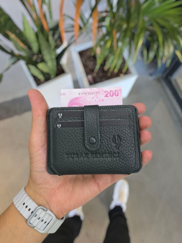 VİSSO 8600 YEŞİL GUTTY Hakiki Deri Çıtçıtlı Akordeon Kartlık Akordeon Kimlik Bölmeli Kişiye İsme Özel Bay Bayan Çanta TANITIM FİYATI