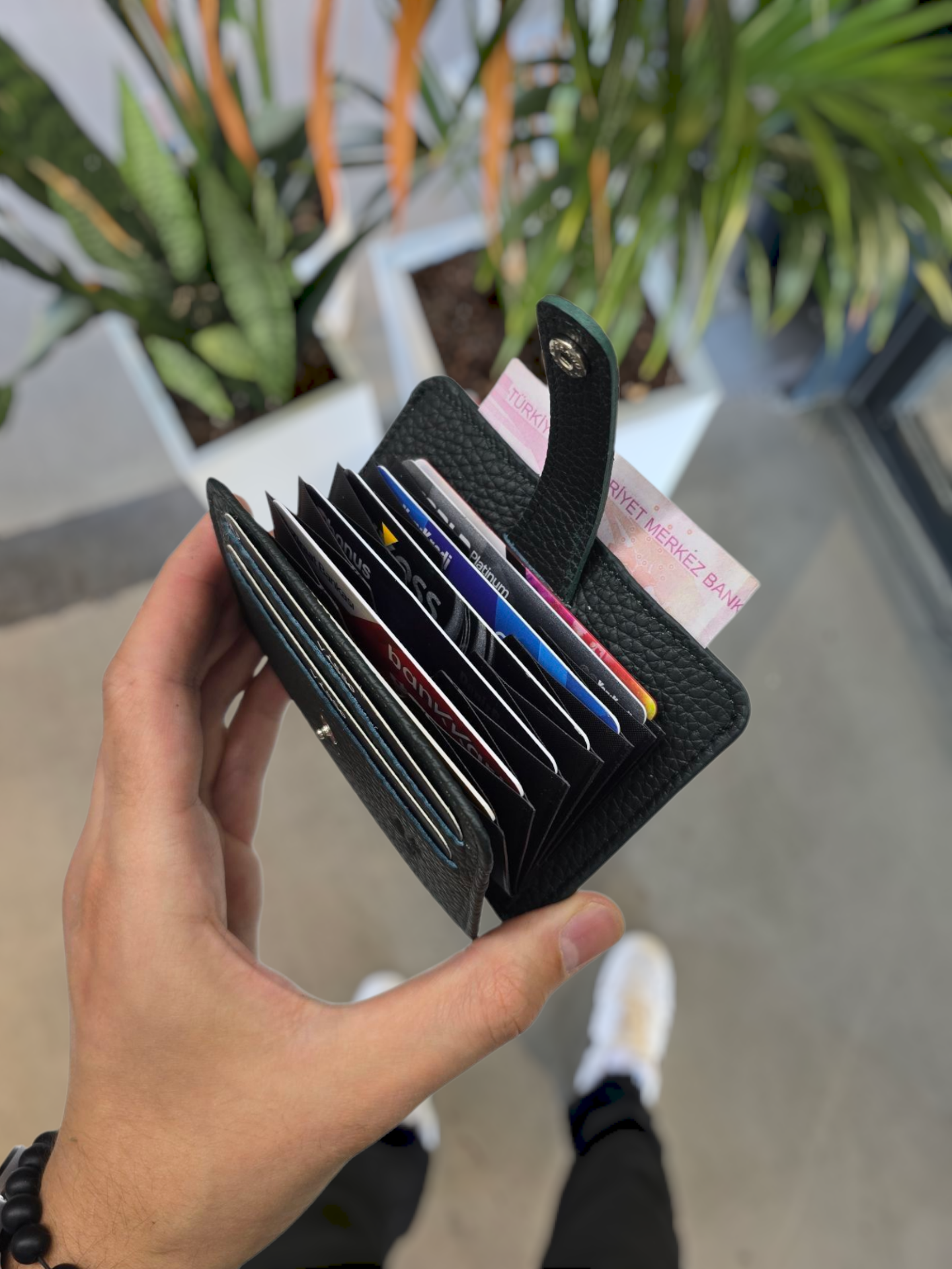 VİSSO 8600 YEŞİL GUTTY Hakiki Deri Çıtçıtlı Akordeon Kartlık Akordeon Kimlik Bölmeli Kişiye İsme Özel Bay Bayan Çanta TANITIM FİYATI