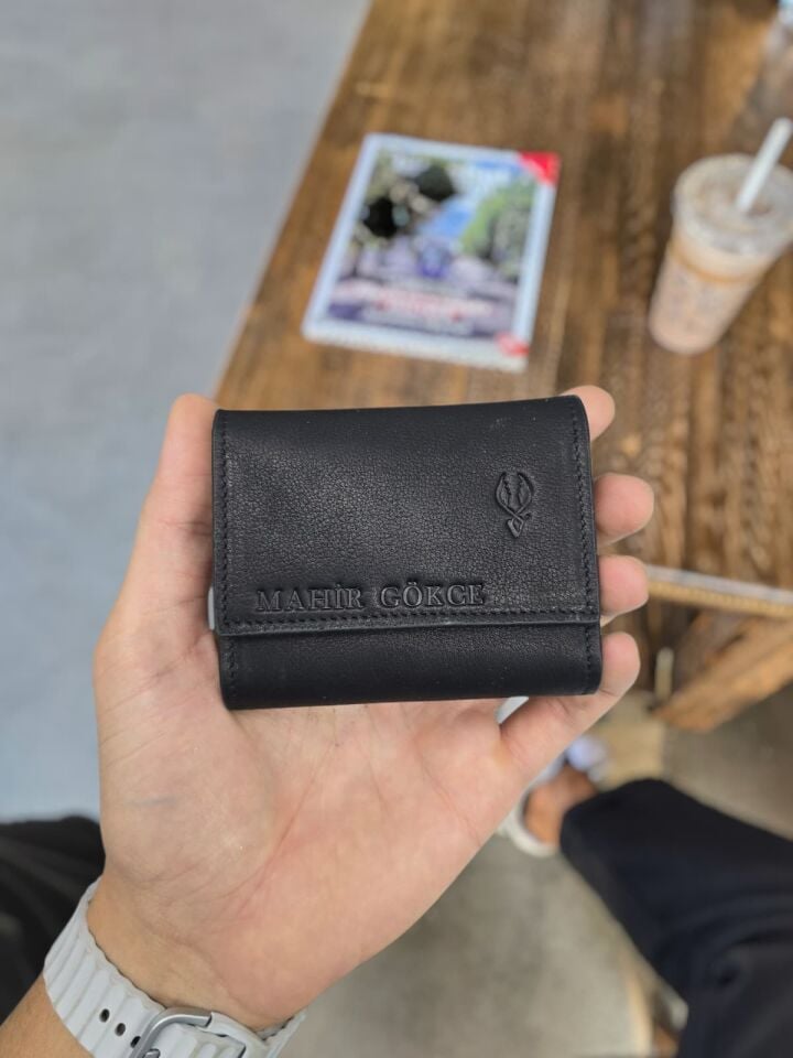 VİSSO 660 CAPTAİN BLACK İTALYAN MAT DÜZ HAKİKİ DERİ ÇANTA  İSME ÖZEL GÜÇLÜ MIKNATISLI KİLİT AKORDİYON YELPAZE KARTLIK CÜZDAN ERKEK KADIN MODELİ