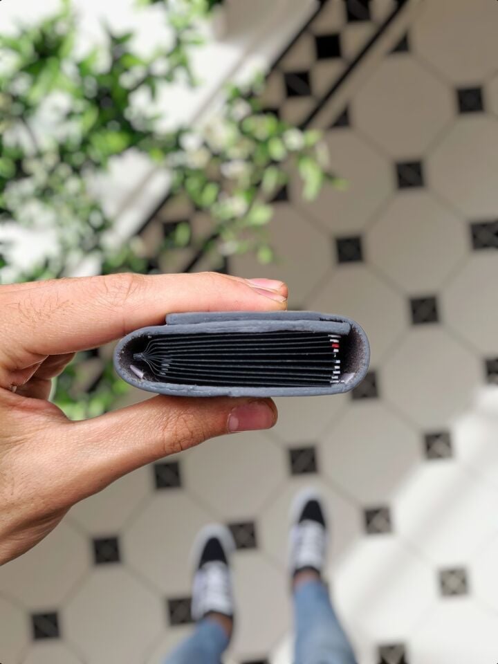 VİSSO 660 GRİ CRAYZ HAKİKİ DERİ ÇANTA İSME ÖZEL GÜÇLÜ MIKNATISLI KİLİT AKORDİYON YELPAZE KARTLIK CÜZDAN ERKEK KADIN MODELİ