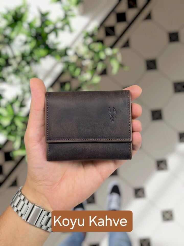 VİSSO 660 KAHVE MATRİX HAKİKİ DERİ ÇANTA İSME ÖZEL GÜÇLÜ MIKNATISLI KİLİT AKORDİYON YELPAZE KARTLIK CÜZDAN ERKEK KADIN MODELİ