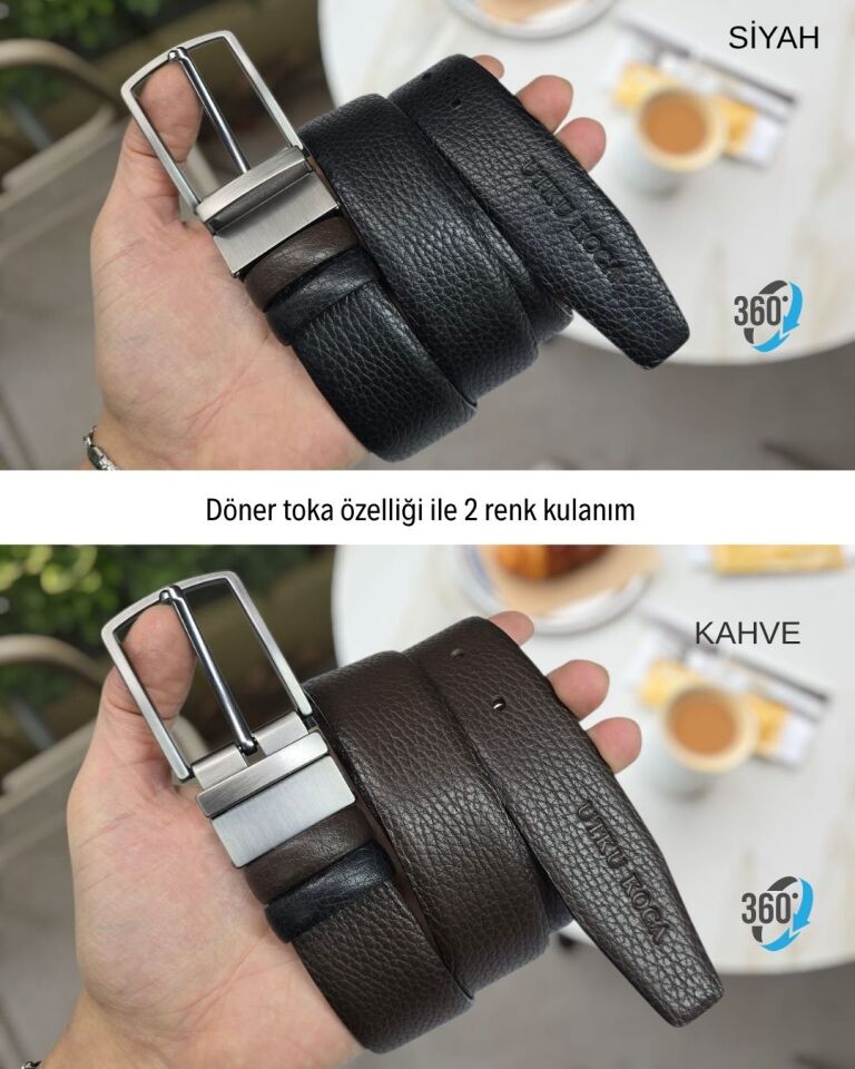 VİSSO 682 HAKİKİ DERİ ÇANTA İSME ÖZEL MEKANİZMALI KARLIK CÜZDAN BAY BAYAN KULLANIM - FINDIK MATRİX + ÇİFT YÖN KEMER SET