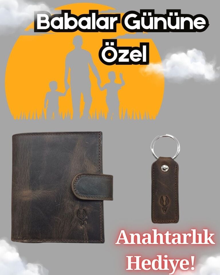 BABALAR Gününe Özel Kahverengi ERKEK Cüzdanı Ve Anahtarlık Hediyeli Çıtçıtlı Fermuarlı Kişiye Özel İsim Baskılı Bozuk Para Cepli Dıştan Kilitli Çıtçıtlı Cüzdan Çanta Visso Gerçek Deri Ücretsiz Kargo VİSSO 112 Kadın Erkek Unisex