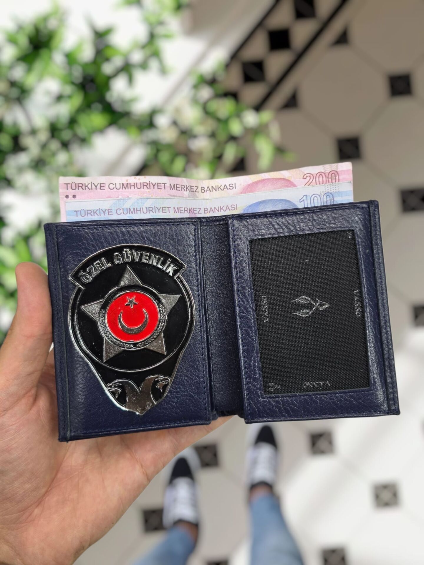 VİSSO 1131 HAKİKİ ORJİNAL DERİ ÇANTA  3 ADET KİMLİK KART GÖZLÜ FERMUARLI KADIN ERKEK CÜZDAN Özel Güvenlik LACİVERT