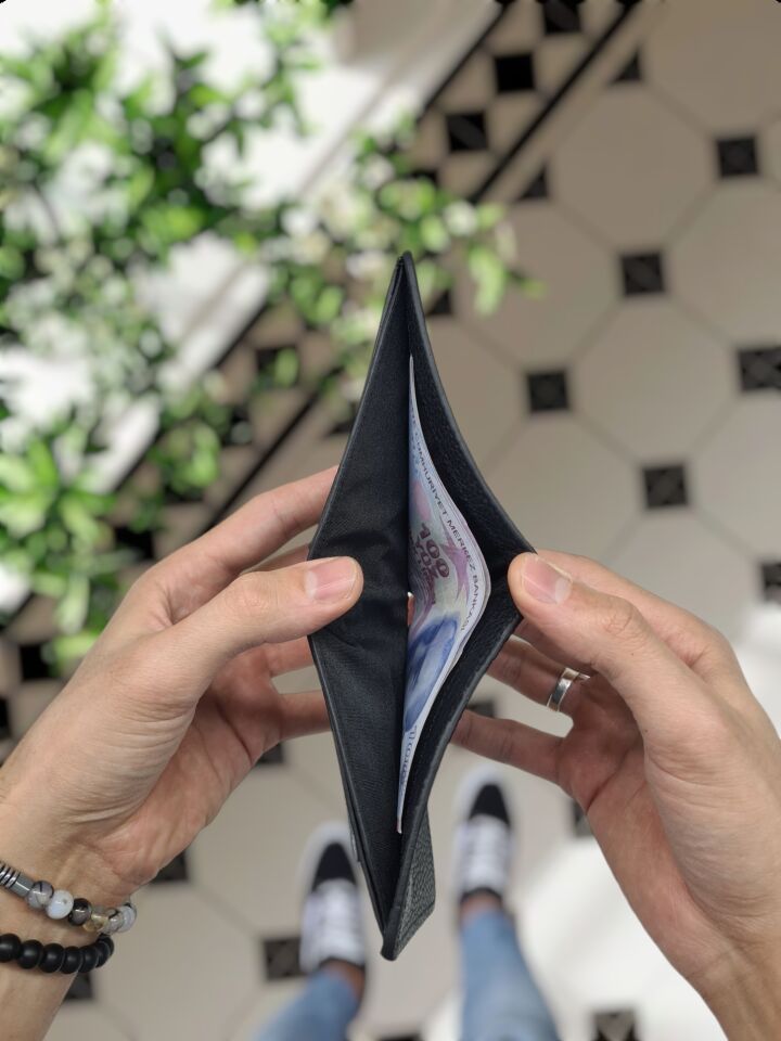 VİSSO 1236 Cumhurbaşkanlığı Rozetli HAKİKİ DERİ ÇANTA İSME ÖZEL KAĞIT PARA VE KİMLİK BÖLMELİ ERKEK VE KADIN CÜZDAN Siyah Renk Deri