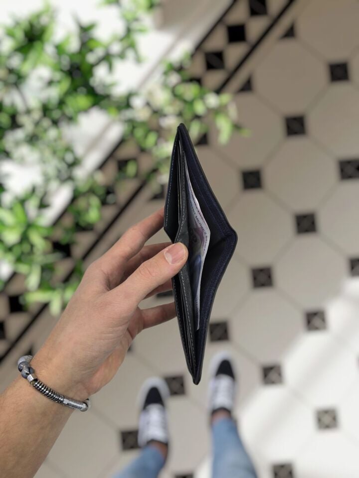 VİSSO 1236 Cumhurbaşkanlığı Rozetli HAKİKİ DERİ ÇANTA İSME ÖZEL KAĞIT PARA VE KİMLİK BÖLMELİ ERKEK VE KADIN CÜZDAN Siyah Renk Deri