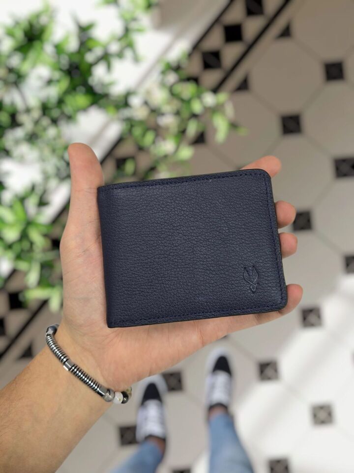 VİSSO 1236 İSTANBUL BAROSU Rozetli HAKİKİ DERİ ÇANTA İSME ÖZEL KAĞIT PARA VE KİMLİK BÖLMELİ ERKEK VE KADIN CÜZDAN Lacivert Renk Deri Gutty