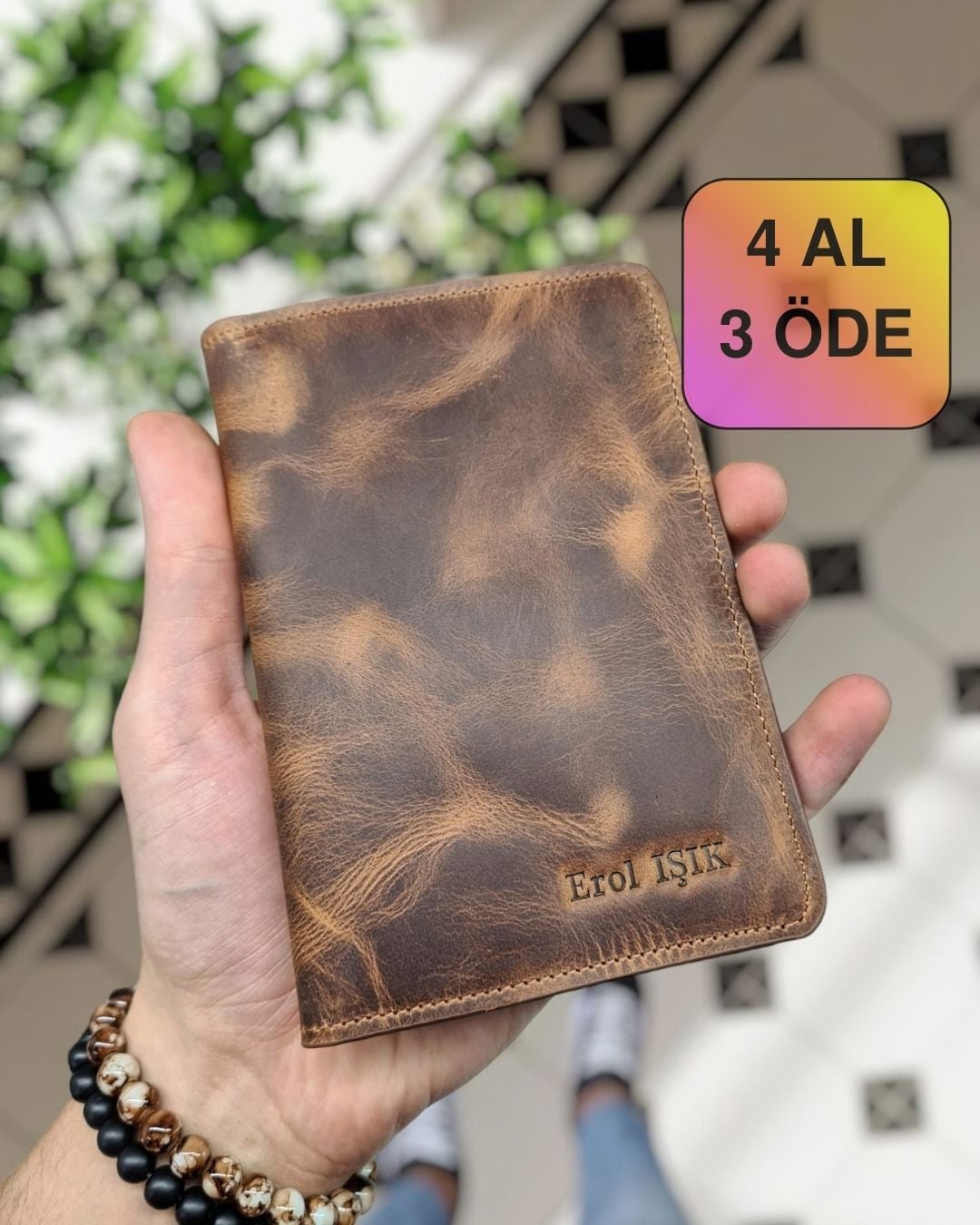 VİSSO 911 HAKİKİ ORJİNAL DERİ ÇANTA  KREDİ KART VE KİMLİK HAZNELİ PASAPORTLUK - DERİ PASAPORT KILIFI AÇIK  FINDIK MATRİX RENK KAMPANYALI