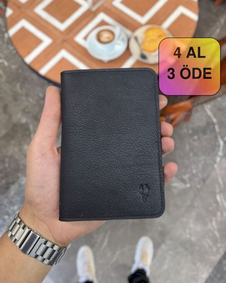 VİSSO 911 HAKİKİ ORJİNAL DERİ ÇANTA  KREDİ KART VE KİMLİK HAZNELİ PASAPORTLUK - DERİ PASAPORT KILIFI KAMPANYALI