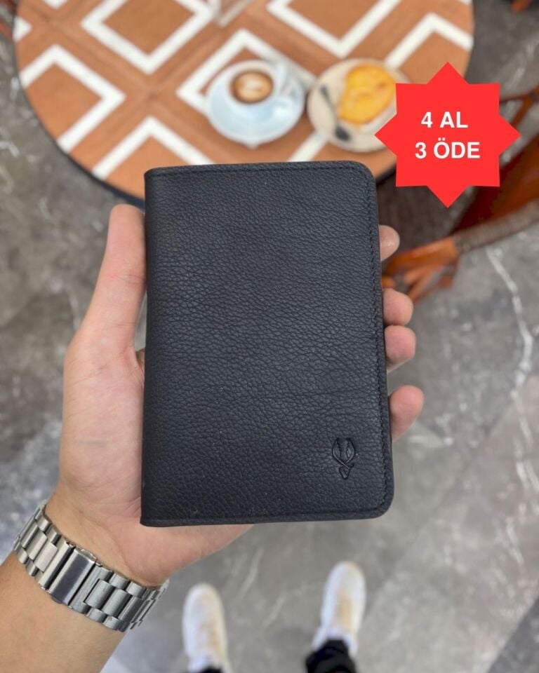 VİSSO 911 HAKİKİ ORJİNAL DERİ ÇANTA  KREDİ KART VE KİMLİK HAZNELİ PASAPORTLUK - DERİ PASAPORT KILIFI KAMPANYALI