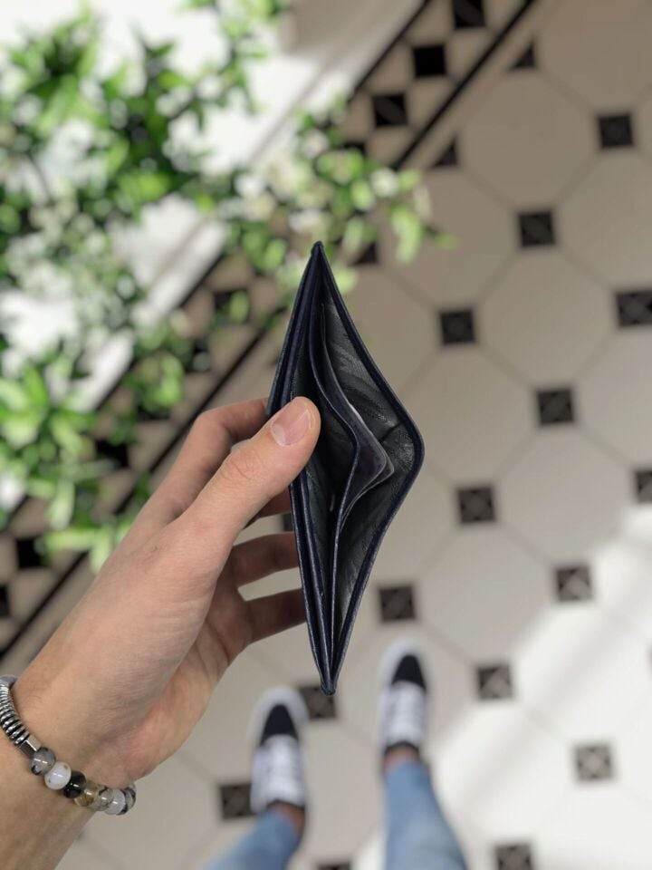 VİSSO 1131 TSK Rozetli HAKİKİ ORJİNAL DERİ ÇANTA  3 ADET KİMLİK KART GÖZLÜ FERMUARLI KADIN ERKEK CÜZDAN Türk Silahlı Kuvvetleri Metal Rozetli Lacivert Gutty