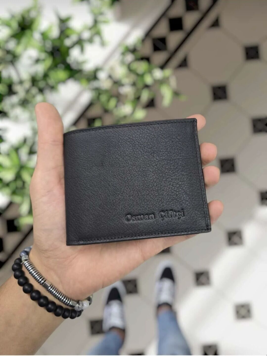 VİSSO 262 HAKİKİ DERİ ÇANTA  İSME ÖZEL ÇİFT KİMLİK BÖLMELİ SİYAH RENK DERİ ERKEK CÜZDAN