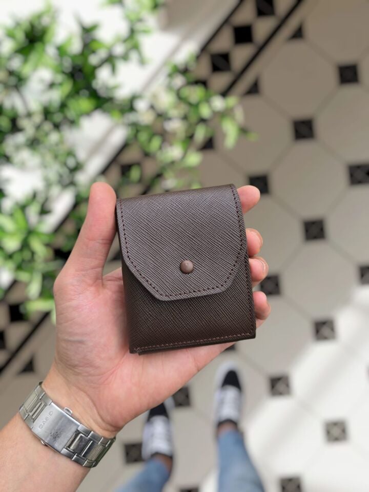 Visso 571 Hakiki Deri Efsane Trend Model Çok Para Konan Cüzdan Unisex Kartlık Çıtçıtlı En Çok Tercih Edilen Model KAHVERENGİ PRD