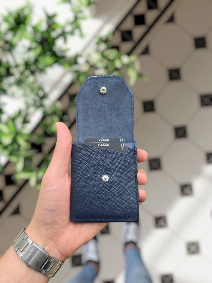 Visso 571 Hakiki Deri Efsane Trend Model Çok Para Konan Cüzdan Unisex Kartlık Çıtçıtlı En Çok Tercih Edilen Model LACİVERT PRD