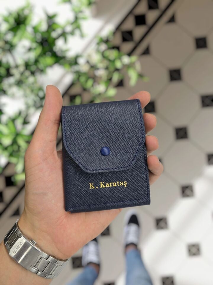 Visso 571 Hakiki Deri Efsane Trend Model Çok Para Konan Cüzdan Unisex Kartlık Çıtçıtlı En Çok Tercih Edilen Model LACİVERT PRD