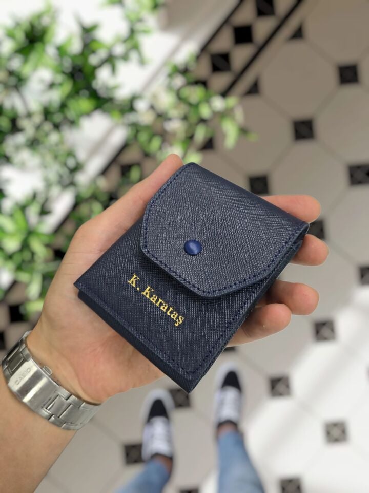 Visso 571 Hakiki Deri Efsane Trend Model Çok Para Konan Cüzdan Unisex Kartlık Çıtçıtlı En Çok Tercih Edilen Model LACİVERT PRD
