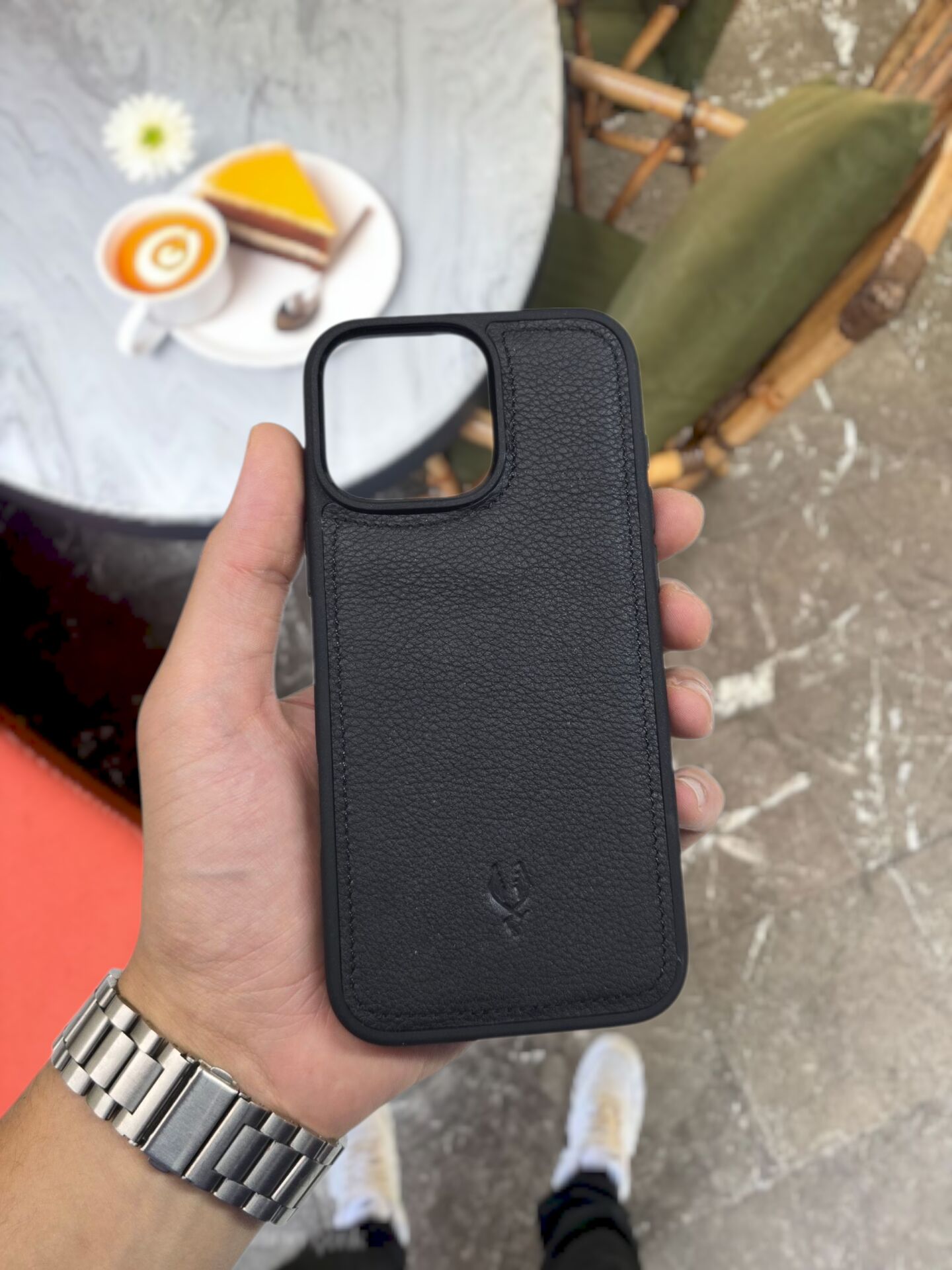 İphone 11 PRO Uyumlu SİYAH GUTTY Renk Deri Kılıf VİSSO Hakiki Deri İsme Özel Kişiselleştirme Kadın Erkek Kullanım Unisex Telefon Kılıfı