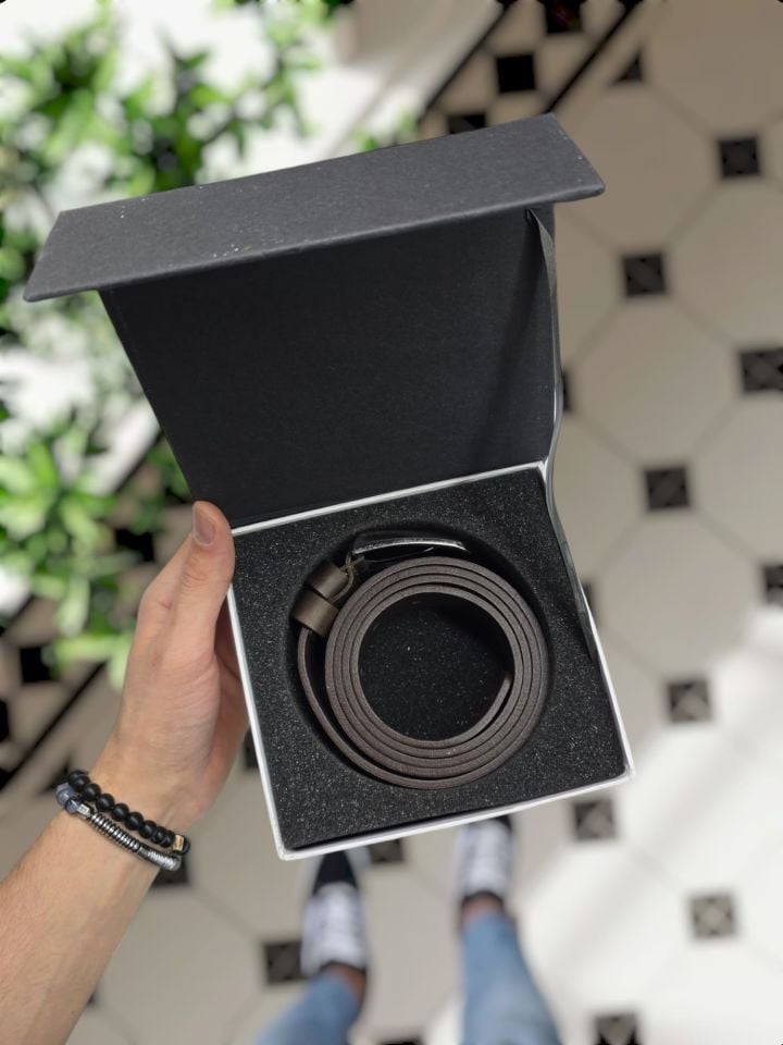 Hakiki Deri KAHVE MATRİX KEMER