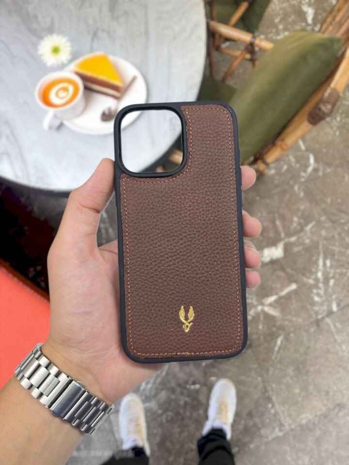 İphone 13 PRO Uyumlu FINDIK GUTTY Deri Kılıf VİSSO Hakiki Deri İsme Özel Kişiselleştirme Kadın Erkek Kullanım Unisex Telefon Kılıfı