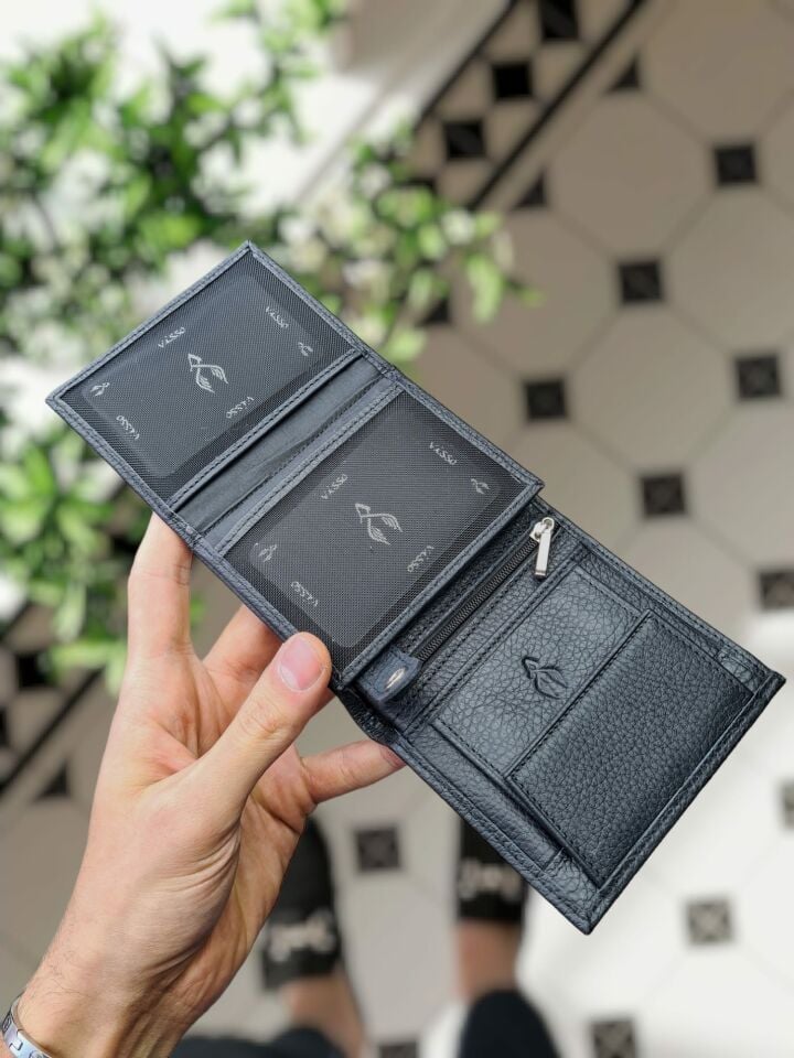 VİSSO 111 Osmanlı Tuğralı Cüzdan SiYAH HAKİKİ DERİ ÇANTA İSME ÖZEL BOZUK PARA CEPLİ FERMUARLI ÇITÇITLI KADIN ERKEK CÜZDAN BAY